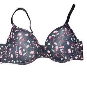 🌻Jessica Simpson Navy Floral Underwire Bra